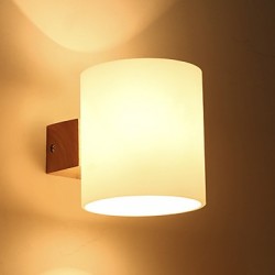 5 E27 Simple LED Novelty Country Feature for LED Mini Style Eye Protection Downlight Wall Sconces Wall Light Log Wood Bedroom Bedside Lamp