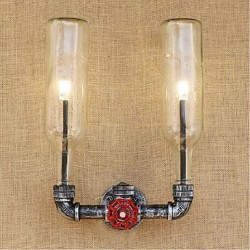6W E27 Retro Industrial Wind Switch Led Water Bottle Wall Lamp Wall Light