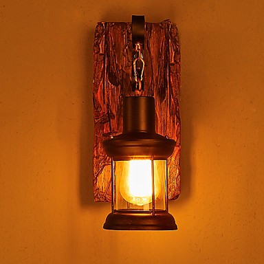 Single Head Industrial Vintage Retro Wooden Metal Painting Color
