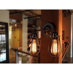 40W E26/E27 Retro Grapefruit American Village Iron Antique Restaurant Corridor Aisle Wall Lamp Wall Light