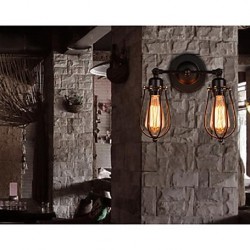 40W E26/E27 Retro Grapefruit American Village Iron Antique Restaurant Corridor Aisle Wall Lamp Wall Light