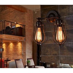 40W E26/E27 Retro Grapefruit American Village Iron Antique Restaurant Corridor Aisle Wall Lamp Wall Light