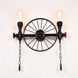 Vintage Industrial Pipe Wall Lights Creative Lights Restaurant Cafe Bar Decoration lighting With 2 Light Painted Finish