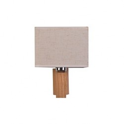 Simple Wall Lamp Bedside Desk Lamp With Fabric Shade and Solid Wood for Bedroom Dresser Living Room Baby Room