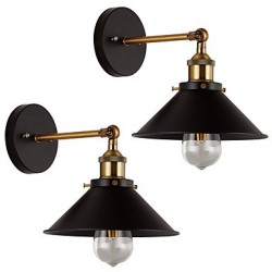 2 pcs Metal Wall Sconces Industrial Wall Light Vintage Edison Simplicity Lamp for Cafe Club Bar Lighting