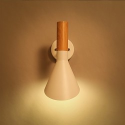 Northern Europe Style Wood Grain Metal Wall Lights Living Room /Restaurant Light Angle Adjustable