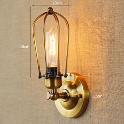 40W E26/E27 Simple Vintage Country Retro Electroplate Feature for Mini Style Bulb Included,Ambient Light Wall Sconces