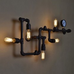 Loft Industrial Wall Lamps Antique Edison Wall lights with Bulbs E26/E27 Vintage Pipe Wall Lamp for Living Room Lighting