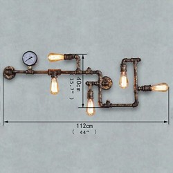 Loft Industrial Wall Lamps Antique Edison Wall lights with Bulbs E26/E27 Vintage Pipe Wall Lamp for Living Room Lighting