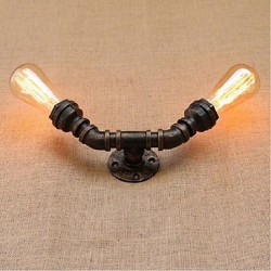 40W E27 BG806-2 Nostalgia Simple Water Pipe Decorative Small Wall Lamp Wall Light