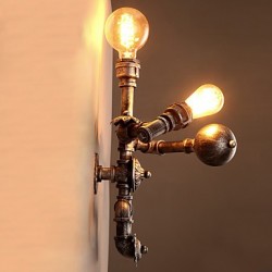 Loft Water Pipe Wall Lights Retro Industrial Style Creative Robot Design Metal Restaurant Cafe Bars Bar Table Wall Sconces