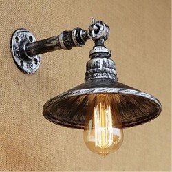 40W E27 Industrial Style Nordic Water Pipe Wall Lamp Wall Light-Silver