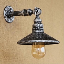 40W E27 Industrial Style Nordic Water Pipe Wall Lamp Wall Light-Silver