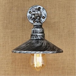 40W E27 Industrial Style Nordic Water Pipe Wall Lamp Wall Light-Silver