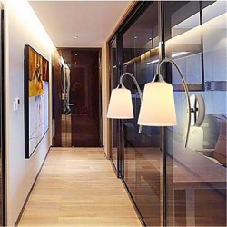 Modern Minimalist Glass Bedside Aisle Hotel Room Wall Lamp