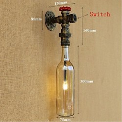 3W E27 Amber Water Wall Lamp With Switch Wall Light