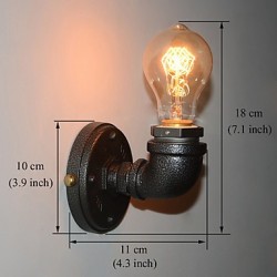 Simple Retro Industrial Iron Pipe Decorative wall lamp Wall Fixture