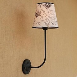 Modern Succinct Fashion Bar Restaurant Nostalgic Breakfast Cloth Cover Wall Lamp Wrought Iron Bend