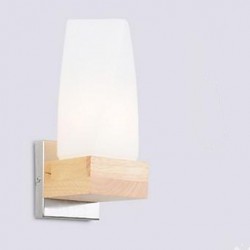 Simplicity Nordic Wood Art Living Room Corridor Balcony Glass Solid Wood Wall Lamp Of Bedroom The Head Of A Bed