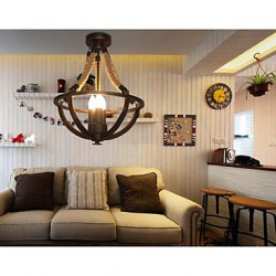 American Bedroom Ceiling Retro LED Rope Simple Aisle Lamp