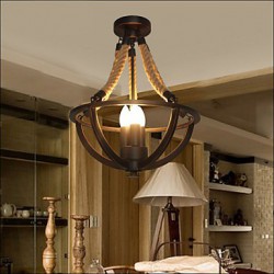 American Bedroom Ceiling Retro LED Rope Simple Aisle Lamp