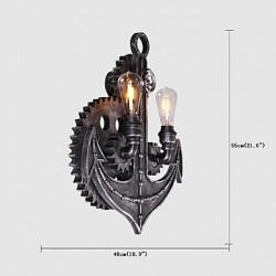 Vintage Industrial Wall Lights Wood Gear Shape Creative turnable Lights Restaurant Cafe Bar Decoration lighting