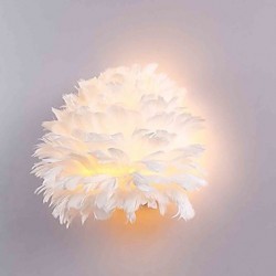 Feather Wall Lights 1 LightsModern/Contemporary Bedroom Hotel Wall Sconces E12/E14