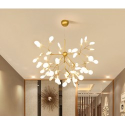 2019 New Modern/Contemporary Fireflies Feature for LED Metal Living Room Bedroom Dining Room Study Chandelier with Glass Shades