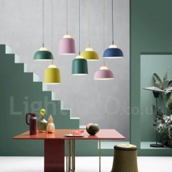 Modern Contemporary Multi Colours Macaron Steel Pendant Light