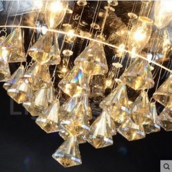 16" Wide Modern Contemporary Crystal Lighting Pendant Light
