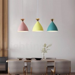 11" Wide Multi Colours Macaron Modern Contemporary Lighting Pendant Light