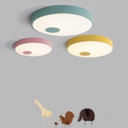 Round Macaron Multicolor Kids Modern Contemporary Flush Light for Children's Room Ceiling Light