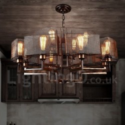 33" Wide Industrial Style Steel Lighting Pendant Chandelier