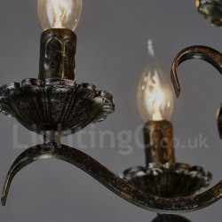 6 Light 24" Wide Industrial Style Steel Lighting Pendant Chandelier