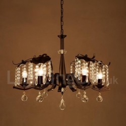 29" Wide 6 Light Industrial Style Steel Lighting Pendant Chandelier