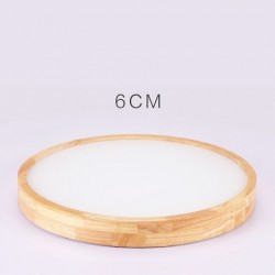 Ultra-thin Round Wood Ceiling Lamp Solid Wood Acrylic LED Ceiling Lamp Nordic Aisle Lights
