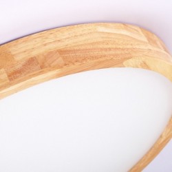 Ultra-thin Round Wood Ceiling Lamp Solid Wood Acrylic LED Ceiling Lamp Nordic Aisle Lights