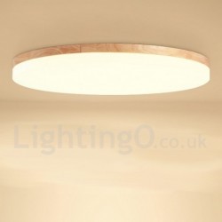 Ultra-thin LED Nordic Round Simple Modern Solid Wood Ceiling Light