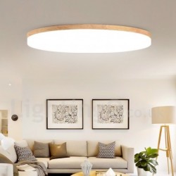 Ultra-thin LED Nordic Round Simple Modern Solid Wood Ceiling Light