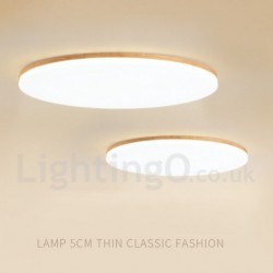 Ultra-thin LED Nordic Round Simple Modern Solid Wood Ceiling Light