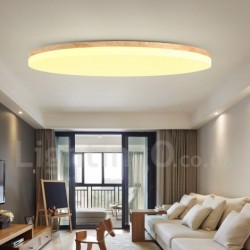 Ultra-thin LED Nordic Round Simple Modern Solid Wood Ceiling Light