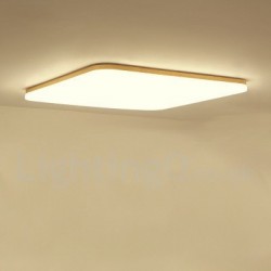 Ultra-thin Square Solid Wood Acrylic Ceiling Light
