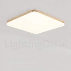 Ultra-thin Square Solid Wood Acrylic Ceiling Light