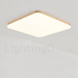 Ultra-thin Square Solid Wood Acrylic Ceiling Light