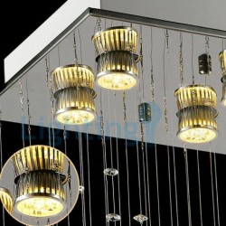 11 Light Modern Classic Downlight Electroplated Chandelier Crystal Rain Drop Light