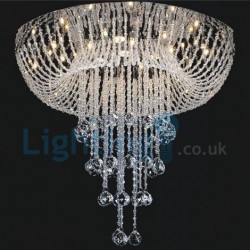 Modern Classic Downlight Electroplated Chandelier Crystal Rain Drop Light