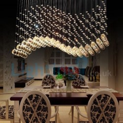 8 Light Modern Classic Downlight Electroplated Chandelier Crystal Rain Drop Light