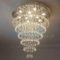 Modern Classic Downlight Electroplated Chandelier Crystal Rain Drop Light