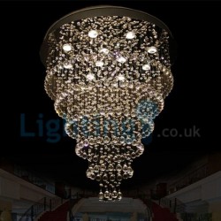 Modern Classic Downlight Electroplated Chandelier Crystal Rain Drop Light