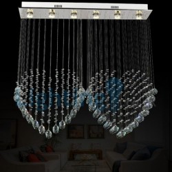 6 Light Sweetheart Modern Classic Downlight Electroplated Chandelier Crystal Rain Drop Light